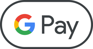 Google Pay-Logo mit einem mehrfarbigen G und dem Wort Pay
