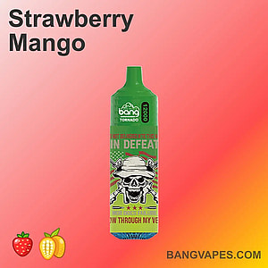 Introducing the Bang Tornado 12000, offering up to 12k puffs. Its enticing Strawberry-Mango flavor is perfect for vapers seeking a balance of sweet and tangy taste.