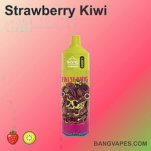 Explore the richness of "Bang Tornado 12000" with 12k puffs! Embrace the tantalizing blend of fresh Strawberry and Kiwi. Get your vaping fix in style!