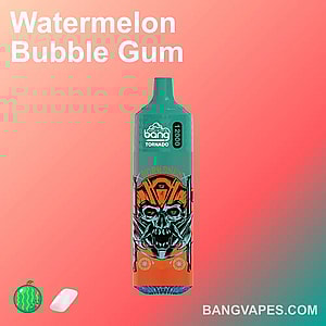 Discover the delectable fusion of watermelon and bubblegum in our Bang Tornado 12000, boasting an impressive 12k puffs. Dive into a world of luscious flavor while keeping your vaping experience long-lasting and consistent.