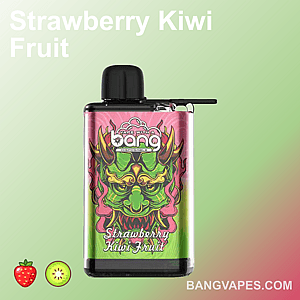 Strawberry Kiwi Fruit flavored disposable vape with colorful dragon-themed packaging.