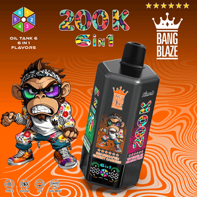 Bang Blaze 200K 6-in-1 Disposable Vape | 200,000 Puffs | Multi-Flavor  Switching Device