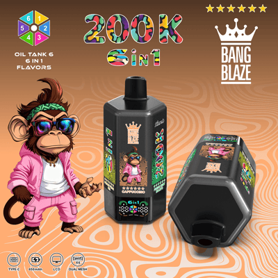 Bang Blaze 200K 6-in-1 Disposable Vape | 200,000 Puffs | Multi-Flavor Switching Device - BangVapes Bang Blaze 200K 6-in-1 Disposable Vape | 200,000 Puffs | Multi-Flavor Switching Device - BangVapes