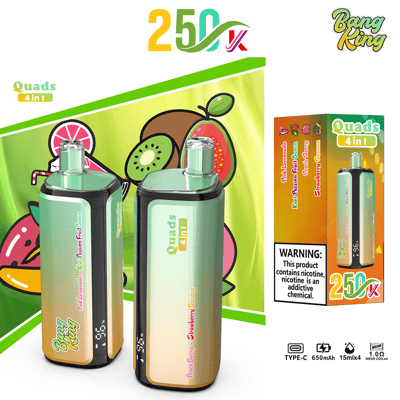 Bang King 250K 使い捨て VAPE – 250,000 パフ 4-in-1 フレーバー