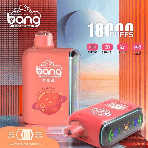 Libera potencia con Bang Pulse 18000: cápsula de vapeo desechable de 18 000 bocanadas