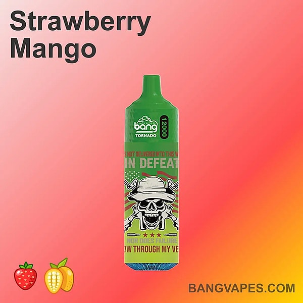 Ecco il Bang Tornado 12000, che offre fino a 12k puff. Il suo invitante sapore di fragola e mango è perfetto per i vapers che cercano un equilibrio tra sapore dolce e aspro.
