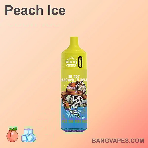 Experience a whirlwind of flavors with the Bang Tornado 12000. This Peach Ice variant offers up to 12k puffs, delivering a refreshing and smooth inhale with every puff. Perfect for vape enthusiasts who value quality and lasting performance.