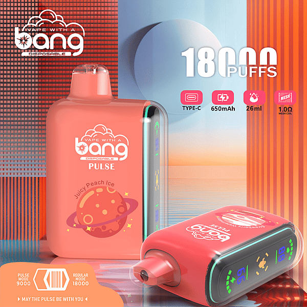 Libérez la puissance avec Bang Pulse 18000 : pod vape jetable de 18 000 bouffées
