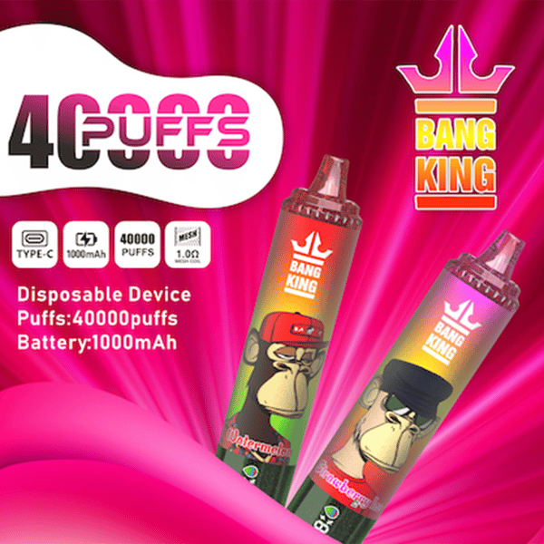 throne disposable vape Bang King 40K Tornado | 40000 Puffs | Long-Lasting Power & Bursting Fruit Flavors Colour:Charcoal Black 【Orionbar New Launch】LOST VAPE 4F10KI