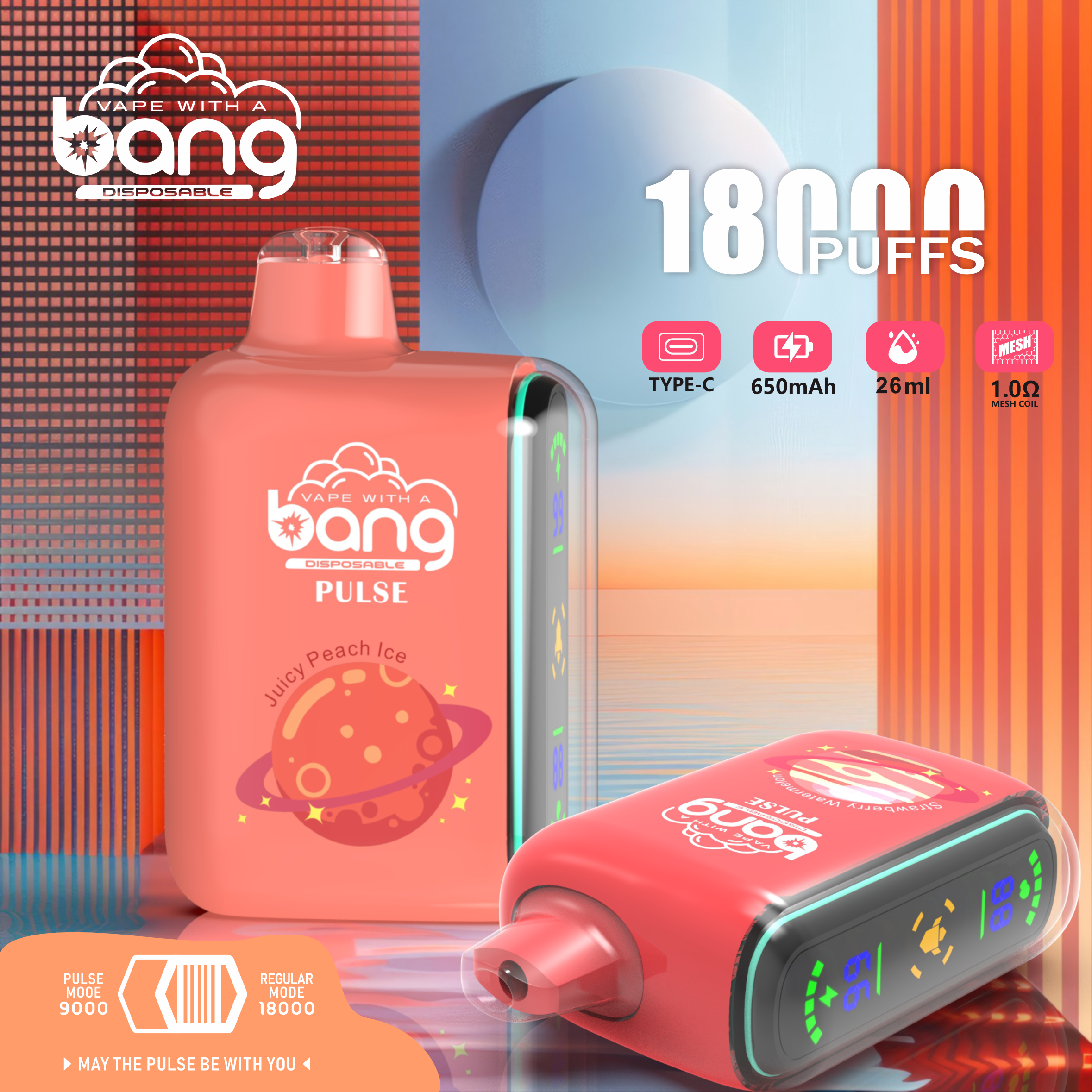 Unleash Power with Bang Pulse 18000: 18K Puffs Disposable Vape Pod