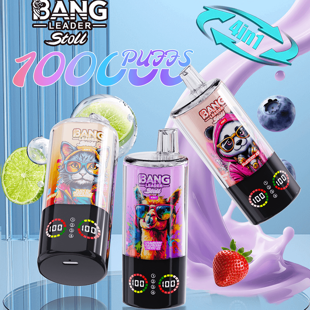 Bang Leader 100K 4-in-1 Disposable Vape – Switchable Quad Flavors | 100,000 Puffs | LED SCREEN