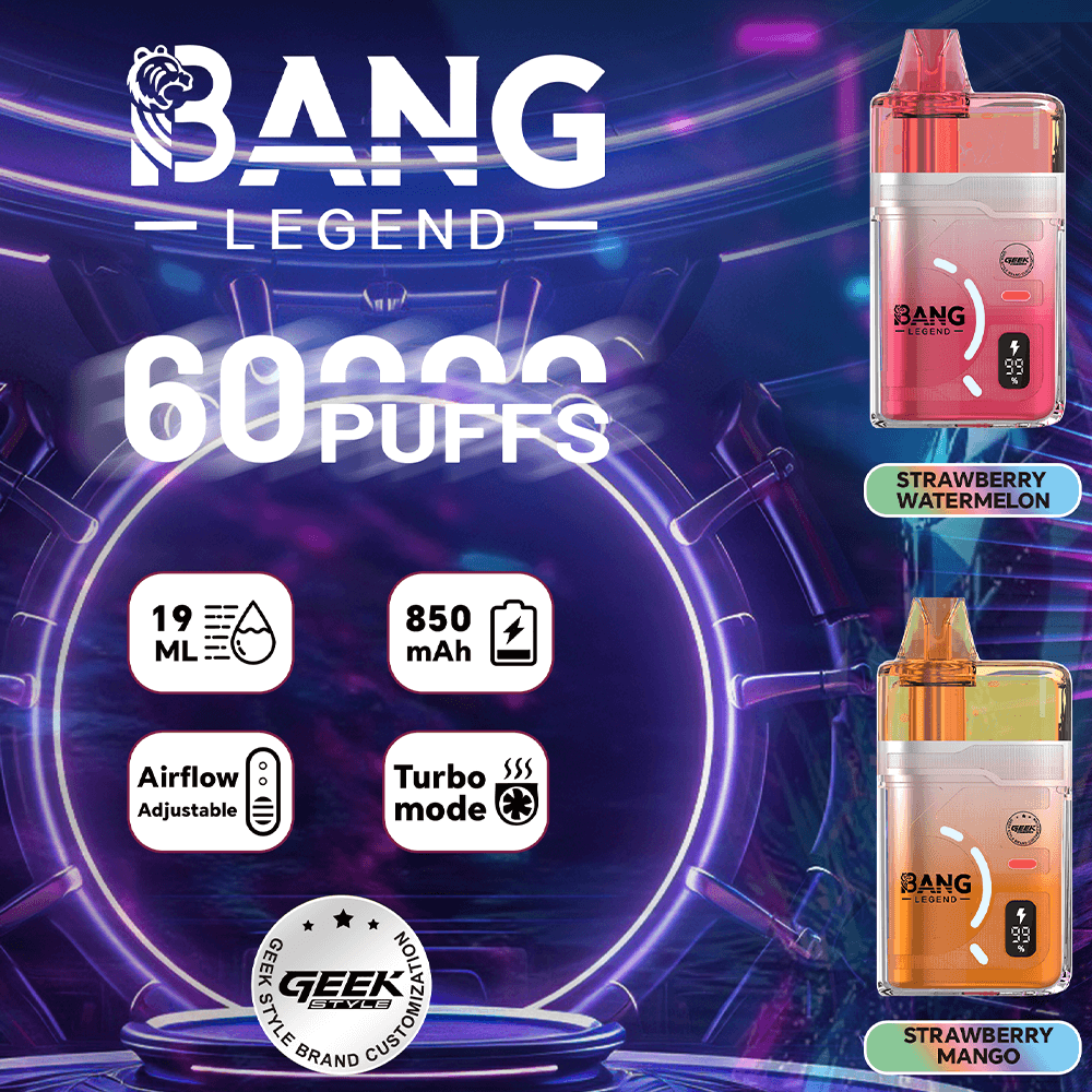 Bang Legend GB 60K Disposable Vape – Adjustable Airflow | Refillable Design | Long-Lasting Performance