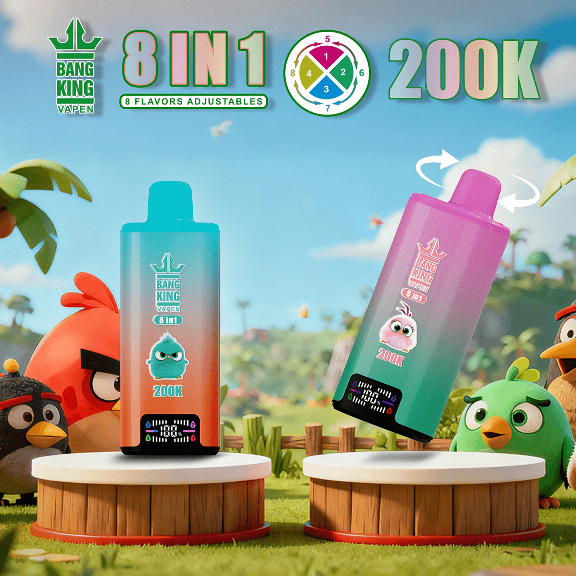 BANGKING 　miminga Bang King 200K 8-in-1 Disposable Vape | 200,000 Puffs | Angry