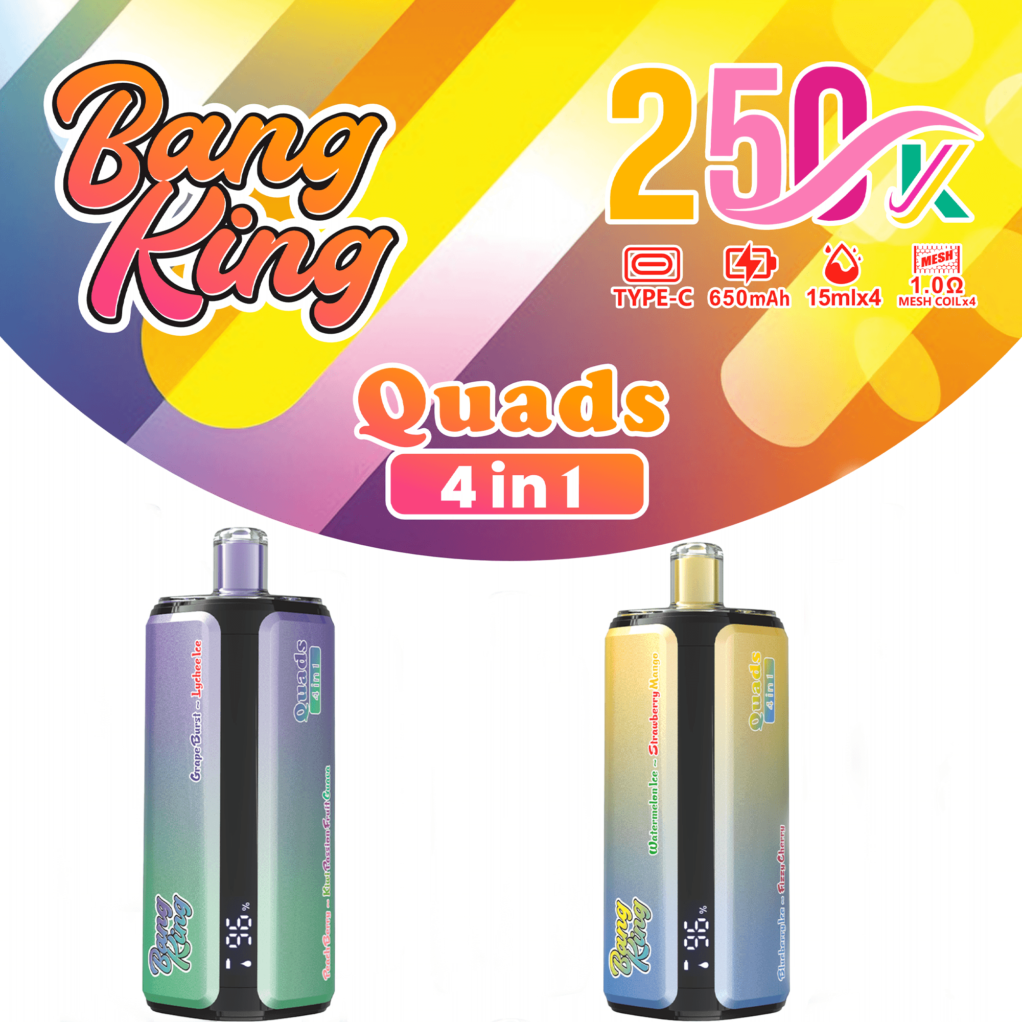 BANGKING なな Bang King 250K 使い捨て VAPE – 250,000 パフ 4-in-1