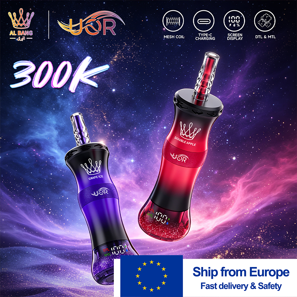 UOR × AL Bang 300K EU Warehouse Disposable Shisha Vape – Rechargeable DTL Big Cloud Hookah Vape